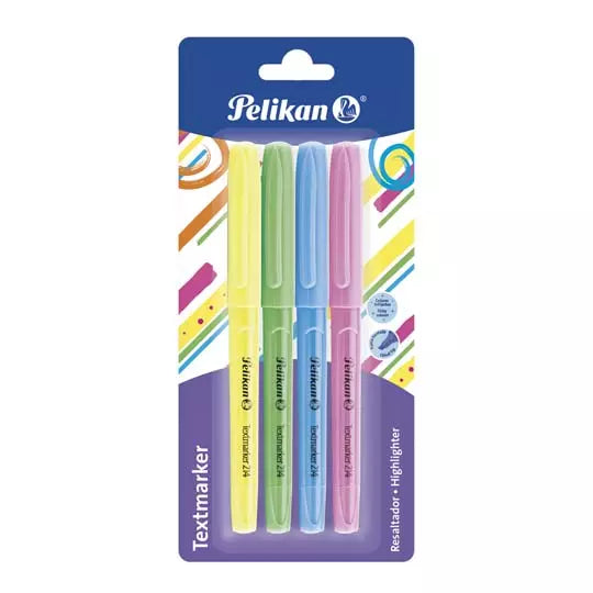 Resaltador de texto Pelikan Textmarker 2 14 blíster con 4 colores