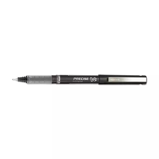 Bolígrafo extra fino Precise V5 Pilot pu nta rodante, color negro, 12 piezas