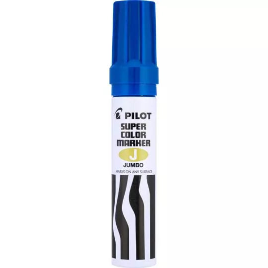 Marcador permanente Jumbo Pilot punta ci ncel hasta 12.5 mm, azul, blister 1 pza