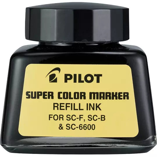 Tinta de repuesto SC-RF Pilot para marca dor, color negro, botella de 30 ml