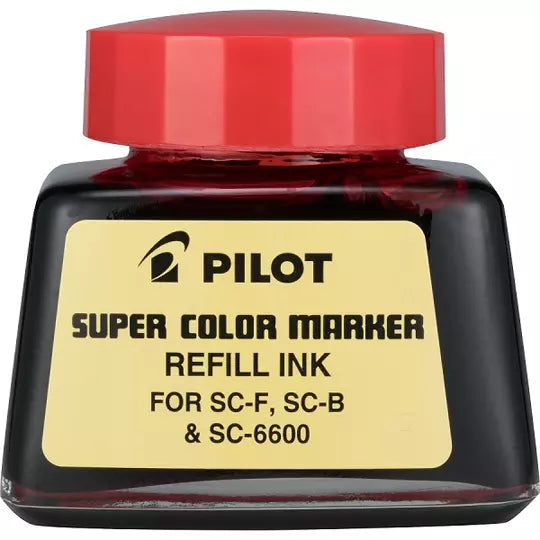Tinta de repuesto SC-RF Pilot para marca dor, color rojo, botella de 30 ml