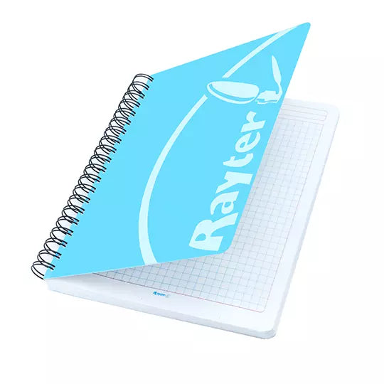 Cuaderno profesional Rayter con cuadro d e7 mm, colores surtidos con 200 hojas