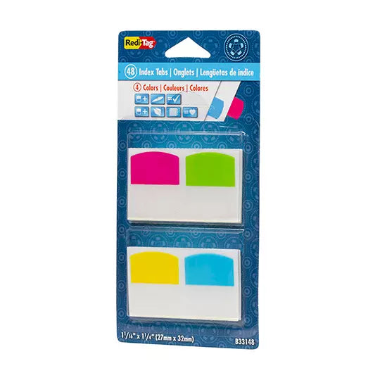 Banderitas adhesivas Redi-Tag de color 3 .2 x 2.7 cm paquete c/48 banderitas