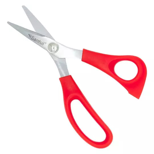 Tijeras santul de 15 CM (6 pulgadas) col or rojo.