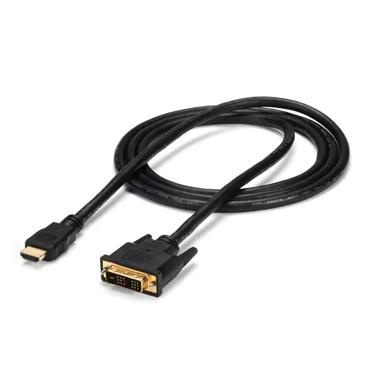 StarTech.com Cable Adaptador HDMI a DVI-D de 1.8m - Macho a Macho - Cable for Dispositivo de Vídeo, TV LCD, Proyector, TV, Reproductor DVD, Decodificadores HDTV, Plasma, HDTV, Caja Set-top, Monitor - Apantallado - Níquel Conector chapado - 28 AWG - Negro