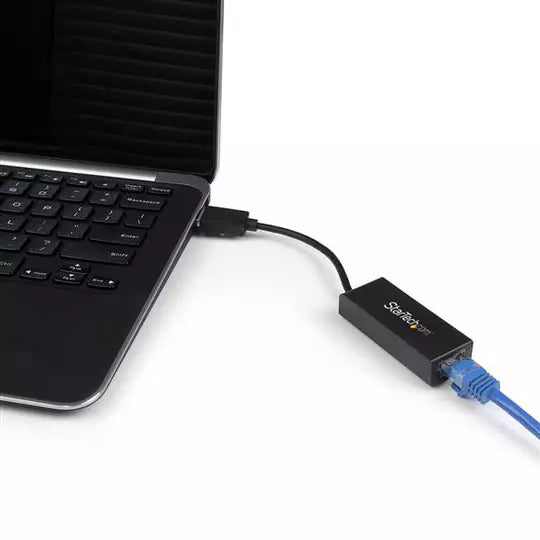 StarTech.com Adaptador Tarjeta de Red Externa NIC USB 3.0 a 1 Puerto Gigabit Ethernet 1Gbps RJ45 USBA Negro - USB 3.0 Typo A - 1 Puerto(s) - 1 - Par trenzado