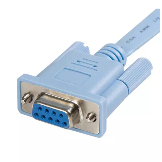 StarTech.com Cable 1.8m para Gestión de Router Consola Cisco RJ45 a Serial DB9 - Rollover - Macho a Hembra - Cable for Dispositivo de red, Portátil, Router - Azul