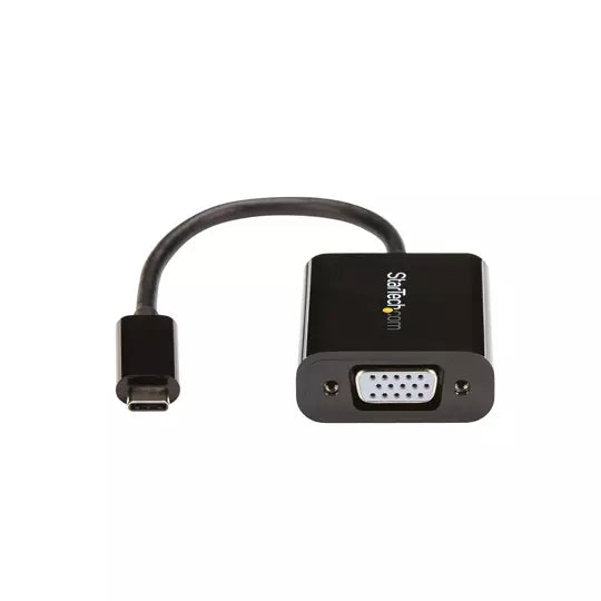 StarTech.com Adaptador USB C a VGA - Negro - 1080p - Convertidor de Video para MacBook Pro - Dongle de Pantalla USB Tipo C a VGA - Negro