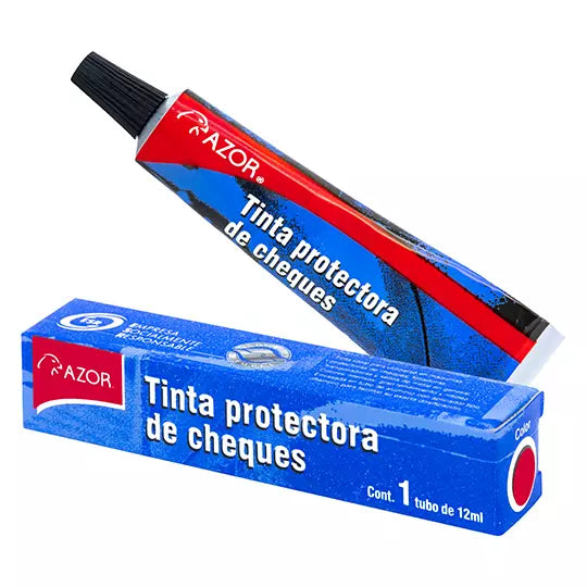Tinta protectora de cheques Stafford col or rojo 12 ml
