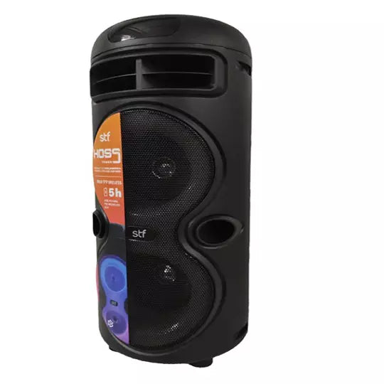 Bocina inalámbrica STF Hoss tower 4" x 2 con luz LED RGB