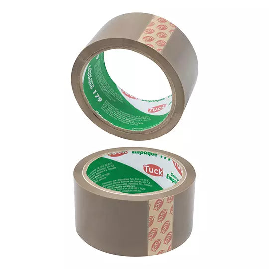 Cinta 179 de empaque TUK 48mm x 50m, col or canela, con 6 piezas