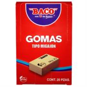 Goma Baco Migajón MG-20 Caja c/20 Pzas