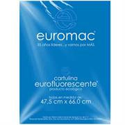 CARTULINA EUROMAC FLUORESCENTE AZUL 47.5X66CM C/10