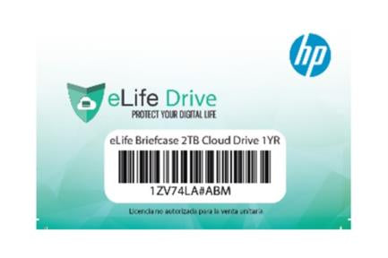Accesorio HP Elife Drive 2 TB x 1 Year Bitdefender Plus 2017