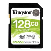 Tarjeta SD Kingston Canvas Select Plus 128 GB 100R C10 UHS-I U3 V30