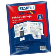 Folder Mapasa Deluxe Carta 24x30 Color Azul C/5 Pzas