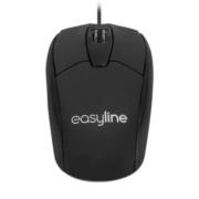 Mouse Easy Line Óptico Alámbrico USB 1000dpi Color Negro