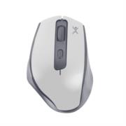 Mouse Perfect Choice Claymore Recargable Modo Dual 2.4 Ghz/Bluetooth Color Blanco-Gris