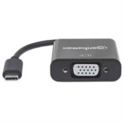Convertidor Manhattan Video USB-C 3.1 a VGA-H Color Negro