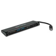 Docking Manhattan USB-C Superspeed 4 en 1 HDMI/VGA/Lector Tarjetas SD Color Negro