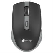 Mouse Nextep Inalámbrico Recargable Switch Encendido 1600 dpi Color Negro-Gris