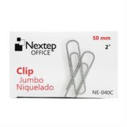 Clip Jumbo Nextep Niquelado 50mm 100 Clips