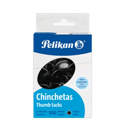 Chincheta Pelikan Color Negro C/100