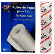 Papel Fax PCM 30 Mts C/6 Rollos