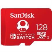 Memoria Micro SD SanDisk Nintendo Switch UHS-I Card 128 GB 100 MB/s Color Rojo