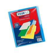 Folder StarFile Bitono Carta Color Azul C/25 Pzas