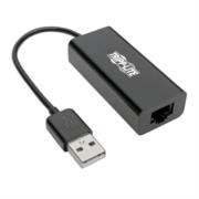 Adaptador Tripp Lite USB 2.0 Ethernet NIC 10/100 Mbps RJ45 Color Negro