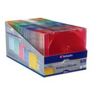 Cajas Delgadas Verbatim Almacenamiento para CD/DVD 5 Colores