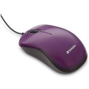 Mouse Verbatim Silent Corded Óptico Color Violeta