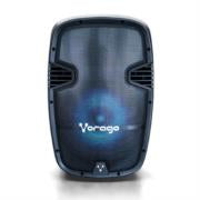 Bocina Bafle Vorago Karaoke KSP-500 15" Bluetooth TWS 2 Micrófonos Color Negro