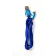 CABLE VORAGO CAB-209 DUAL MICRO USB/LIGHTNING AZUL 1M BOLSA