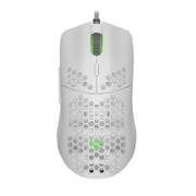 Mouse Game Factor MOG601 Ultralight RGB Sensor PMW3389 16000 dpi 7 Botones Clic Láser Color Blanco
